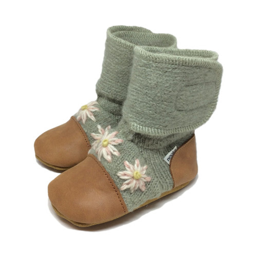 Nooks Wool Booties - Sage
