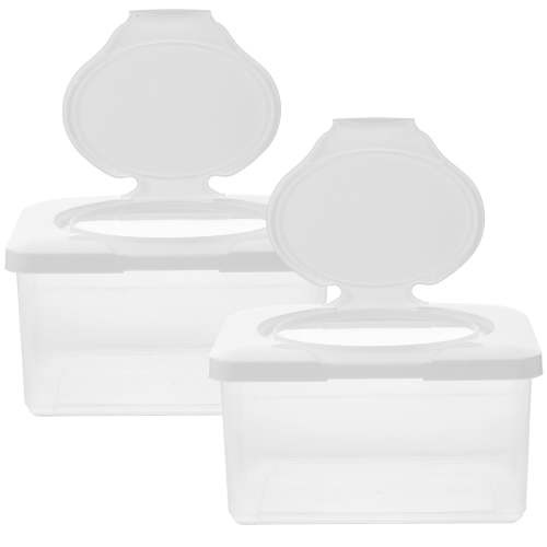 2pcs Wipe Dispenser Reusable Wet Wipe Container Nursery Baby Wipe Holders