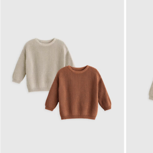 100% Organic Cotton Fisherman Tunic Sweater 2-Pack