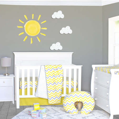 Sunshine Crib Bedding Set Yellow Unisex