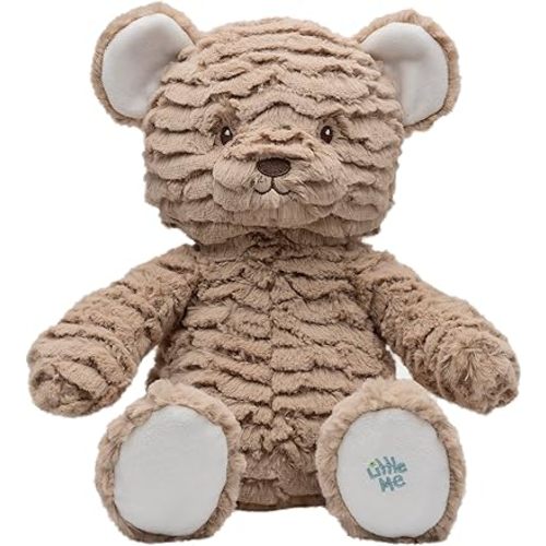 Juguete de peluche suave de primera calidad para bebés, bebés y niños pequeños, oso de peluche Little Me Tan (10 pulgadas sentado)