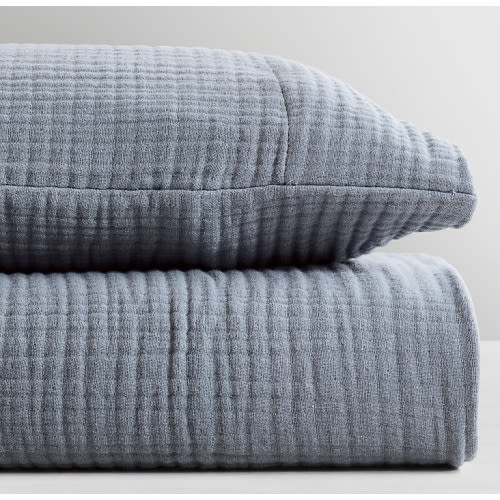 Featherlight Cotton Gauze Crib Fitted Sheet | RH Baby & Child