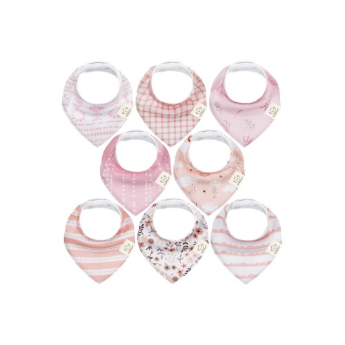 8-Pack Organic Bandana Bibs