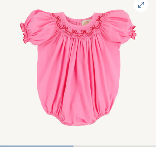 Short Sleeve Bridget Bubble - Hamptons Hot Pink with Richmond Red