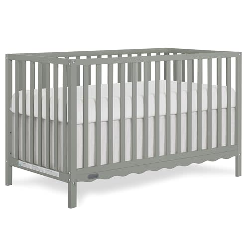 Dream On Me Synergy Wave 5-in-1 Convertible Crib in Seagrass, JPMA & Greenguard Gold Certified, Converts from a Baby Crib to a Toddler Bed, Daybed, and Full-Size Bed