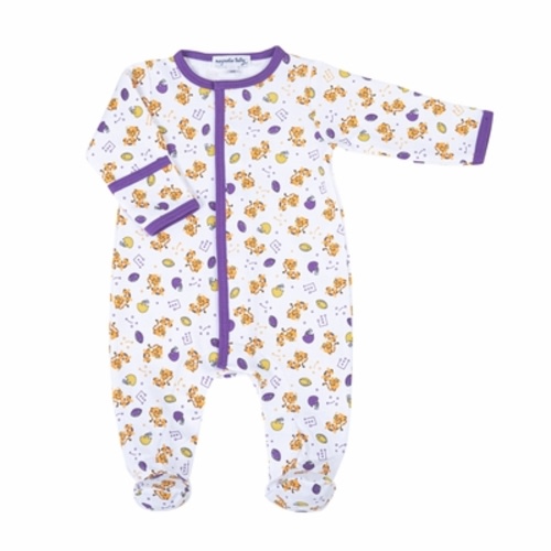 Magnolia Baby LSU Tigers Purple Gold Printed Footie