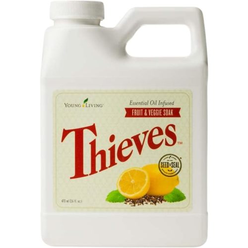 Young Living Thieves Fruit & Veggie Soak, 16 fl oz | Natural Home Care Cleanser | Gently Cleansing | Plant-Based | Infused with Water, Decyl Glucoside, Citric Acid, & Sodium Citrate