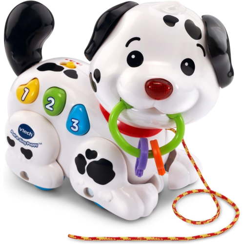 Pull and Sing Puppy Push or pull the playful kids toy puppy using the cord to activate music,toys for 6 month old to 36 month old kids