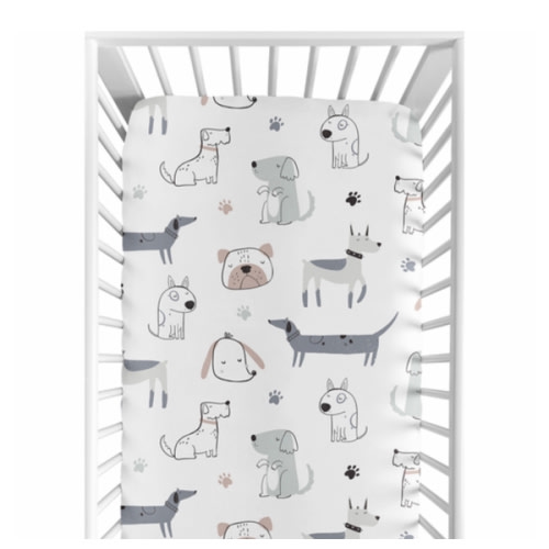 Cartoon Puppy Dog Collection Crib Sheet