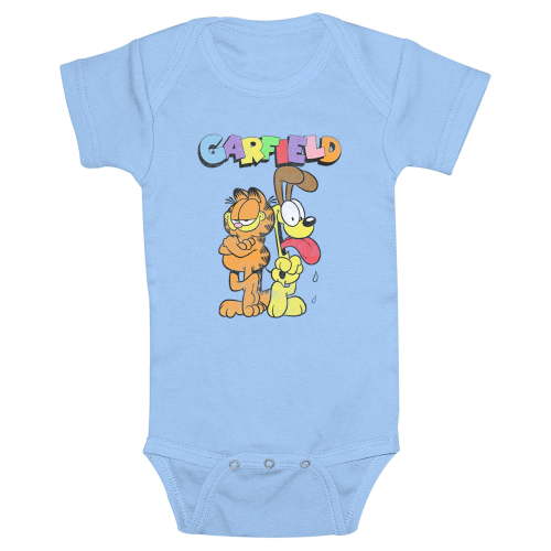 Infant's Garfield With Odie Distressed Bodysuit