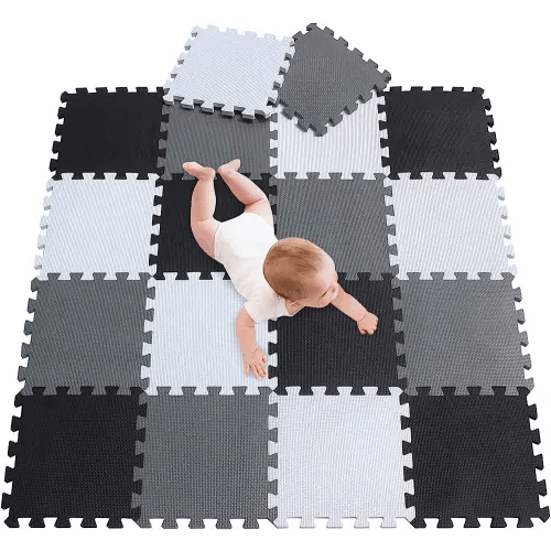 Baby Play Mat|Foam Puzzle Floor Playmat for Infants,Children Kids|Tummy Time Crawling Sit Interlocking Square Non Toxic Meiqicool 18 Piece Mat 101104112