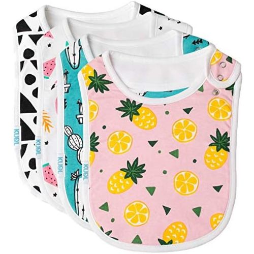 Baby Bib Large Toddler Burpy Absorbent Feeding Reflux Drool Teething Snap Button