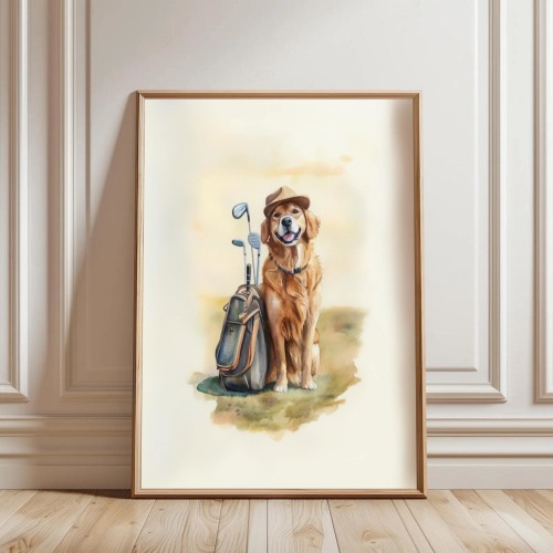 Custom Dog golf print