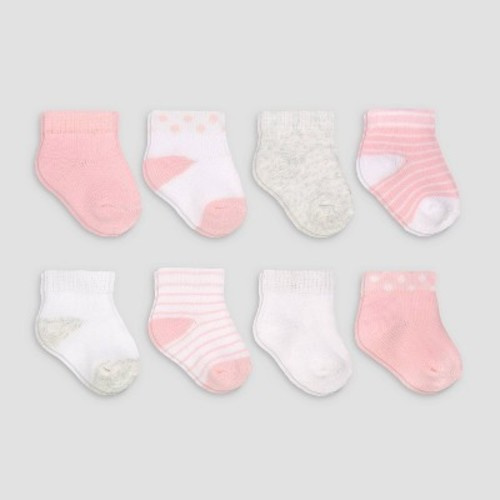 Carter's Just One You® 8pk Baby Girls' Ankle G Basic Terry Socks, Size: 0-3M