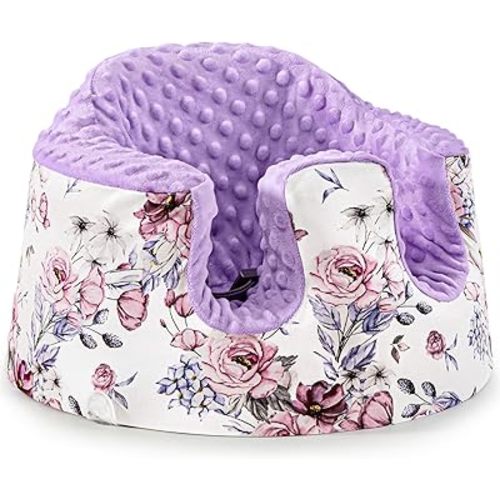 Seat Cover Compatible with Bumbo Seat and Nuby Seat, Soft Breathable Cover, Floor Seats Cover for Baby Girl Boy, Anti-Slip, Cover Only, Purple