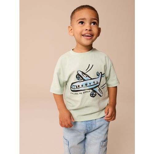 Black/White Transport Short Sleeve T-Shirts 3 Pack (3mths-7yrs)