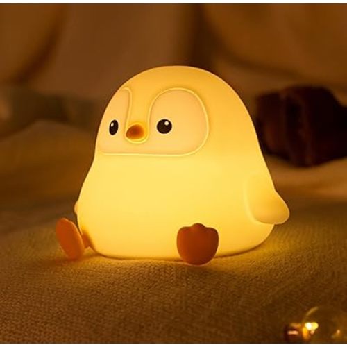 DREAMING MY DREAM Cute Penguin Night Light,LED Squishy Novelty Night Lamp,2 Levels Dimmable Nursery Bedroom Nightlight for Kids,Touch Lamp, Dorm Decor, Baby Boys Girls Gifts