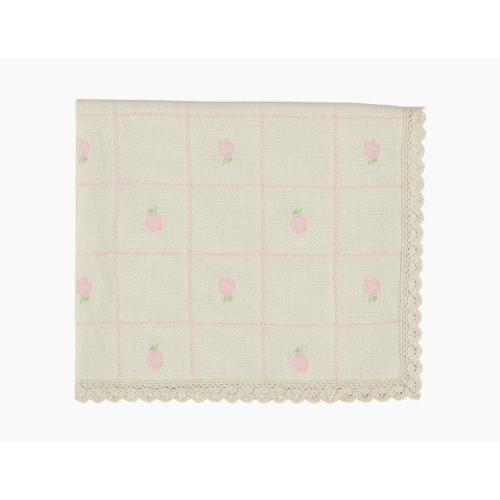 Rosie Jacquard Blanket in Mauve Pink Jacquard