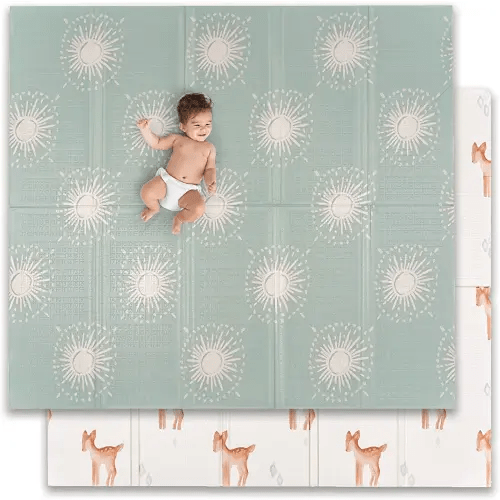 Play Mat - Padded Play Mat, Foldable, Waterproof, for Play and Tummy Time on Hard Floors