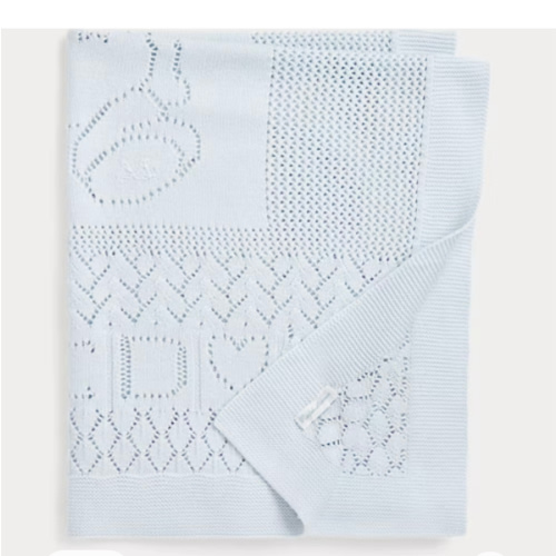 Pointelle-Knit Cotton Blanket