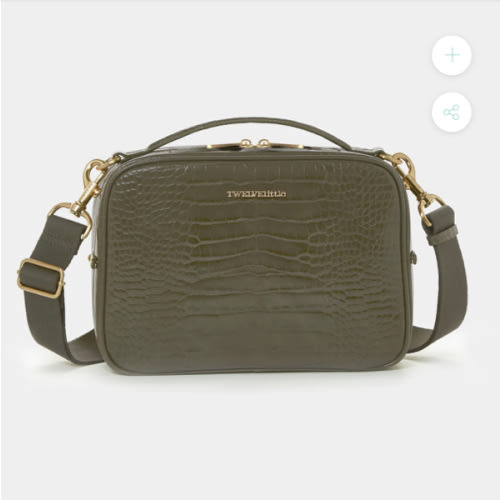 Luxe Diaper Clutch in Olive Croc