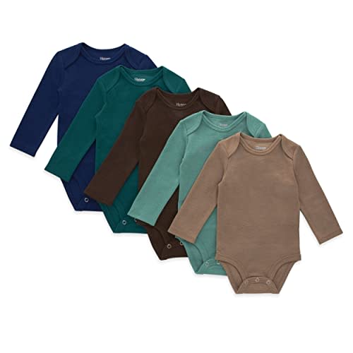 Hanes Baby and Toddler Ultimate Flexy Long Sleeve Bodysuit (5 Pack)