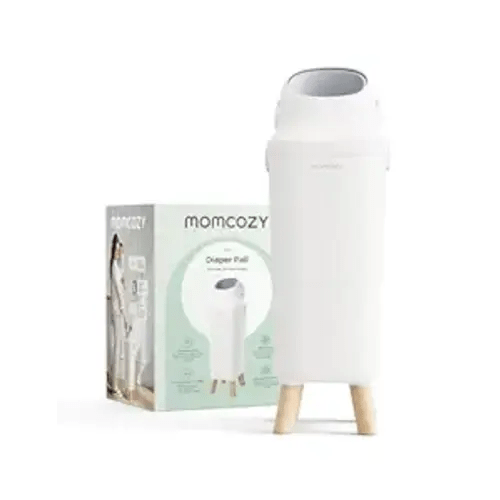 Momcozy Diaper Pail with Patented Triple-Seal Odor Control, Wide Opening, Ergonomic Height, Large Capacity with Viewing Window, Childproof Lock, Fits Standard Trash Bags