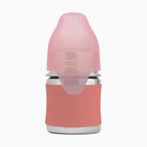Pura Stainless Steel Baby Bottle - Rose, 5oz