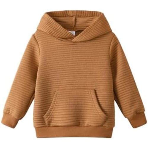 PATPAT Toddler Hoodies Boy's Hooded Sweatshirt with Pocket Solid Color Pullover Hoodies for Toddler Girl