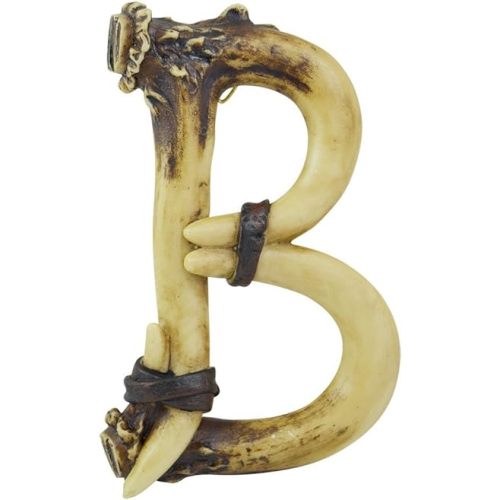 Pine Ridge Personalized Name Art 6" Antler Letter "B" Home Decor - 3D Western Decorative Hanging Wall Letters Decorations Deer Antler Monogram Hunting Sign Design - Unique Gift Ideas
