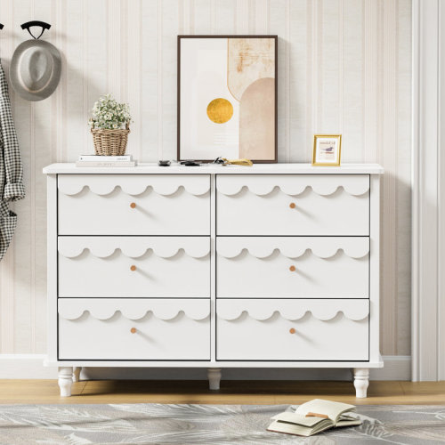 Charlton Home® Dorlan 6 Drawer 43.1" W Laced Dresser & Reviews | Wayfair