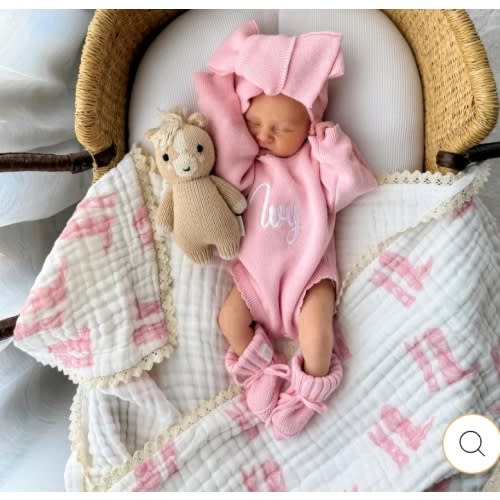 Gauze Lace Blanket | Pink Cowgirl Boots