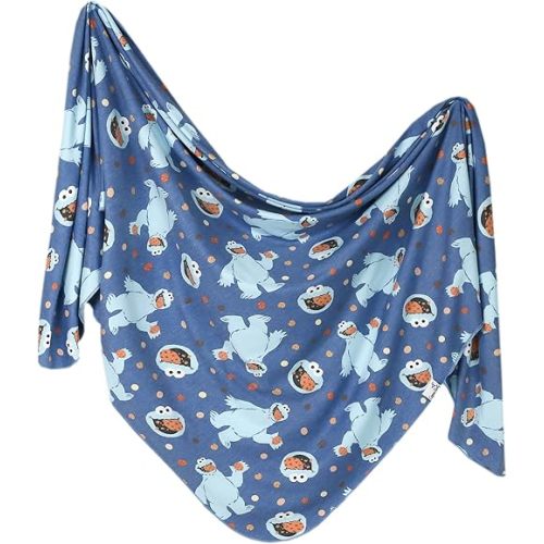 Copper Pearl Baby Swaddle Blanket Premium Knit Large Cookie Monster