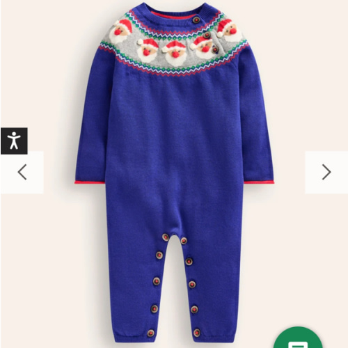 Fair Isle Knitted Romper-Starboard Blue Fair Isle | Boden USA