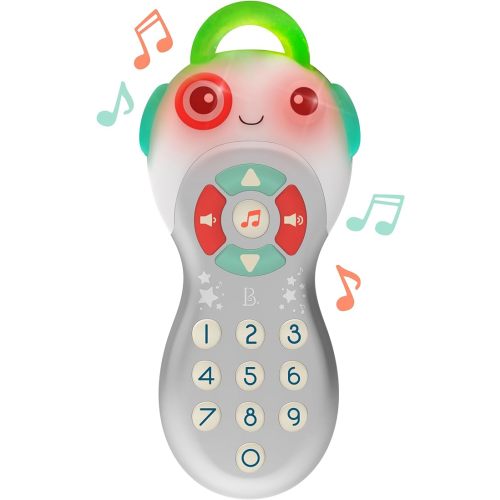 B. toys – Baby Musical TV Remote Control with Learning Numbers & Songs – Interactive Sensory Toy with Light – Up Buttons – Educational Baby Toys for Development, 6 Months & Up