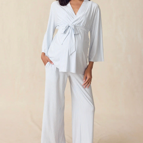 LAKE | Women | DreamModal™ Pajamas | Fog Maternity Kimono Bundle