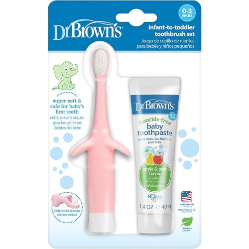 Dr. Brown's™ Infant-to-Toddler Toothbrush Set, Pink