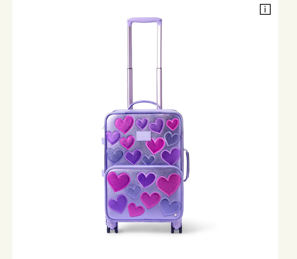 STATE Bags | Logan Suitcase Metallic 3D Hearts