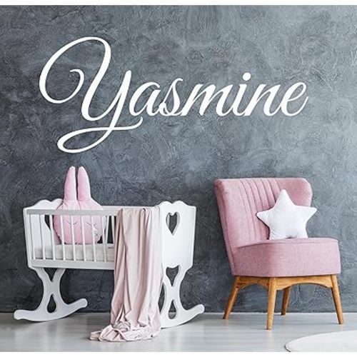 Decor Designs Decals Elegant Girls Personalized Custom Name Vinyl Wall Art Decal Sticker, Nursery Bedroom Baby Decor, Multiple Font and Color, (Multiple Size Choices) (Single Name, Without Initial)