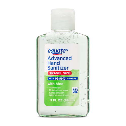 Equate Advanced Hand Sanitizer with Aloe, Travel Size, 3 fl oz