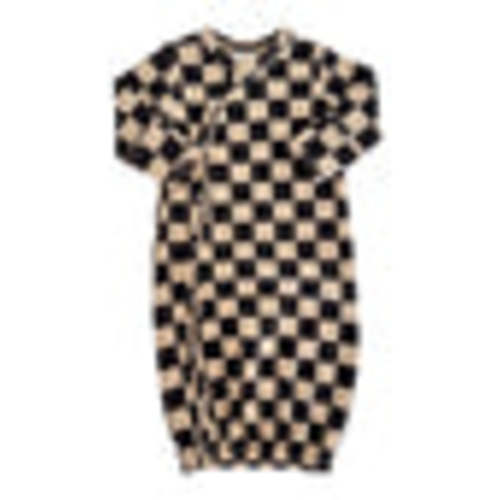 Tiramisu/Black Checkerboard / Organic Gown – SpearmintLOVE
