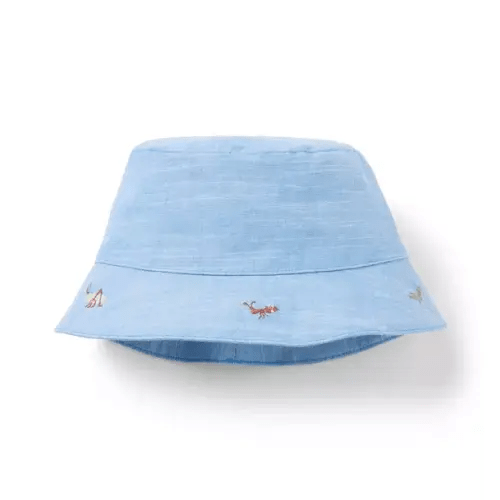 Baby Button Blue Baby Bug Bucket Hat by Janie and Jack