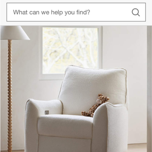 Babyletto Sunday Shearling Swivel Glider Power Recliner