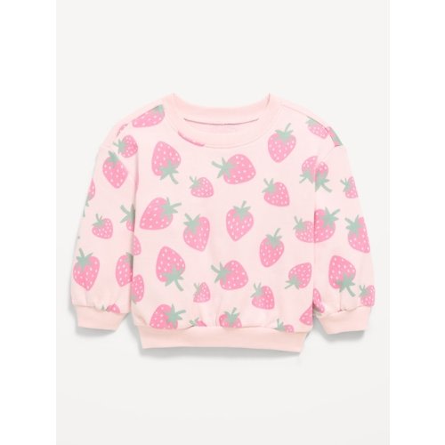 Printed Crew-Neck Sweatshirt for Toddler Girls