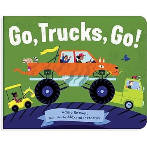 Go, Trucks, Go!: Truck books for toddlers 1-3