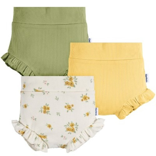 Gerber Baby Girls' Bubble Short - 3-Pack, Color: Floral, Size: 3-6 months