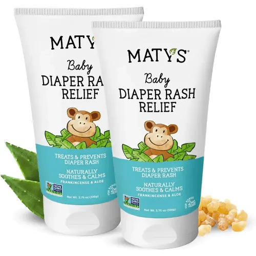 Matys Baby Diaper Rash Relief Ointment, Petroleum Free Diaper Cream for Babies 2 Months Old +, Soothing Balm Protection for Chafed Skin, Nurturing Lavender & Aloe w/Zinc Oxide, 2 Pack, 3.75 oz each