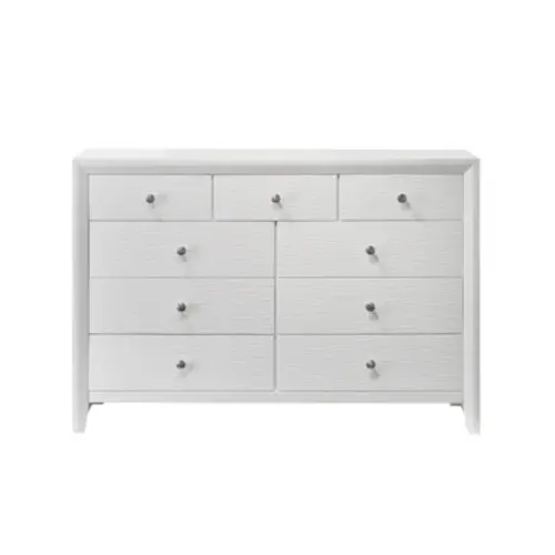 Eva White Wood 38" 9 Drawer Dresser | Living Spaces