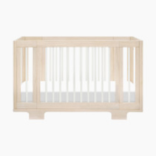 babyletto Yuzu 8-in-1 Convertible Crib with All-Stages Conversion Kits - Washed Natural / White