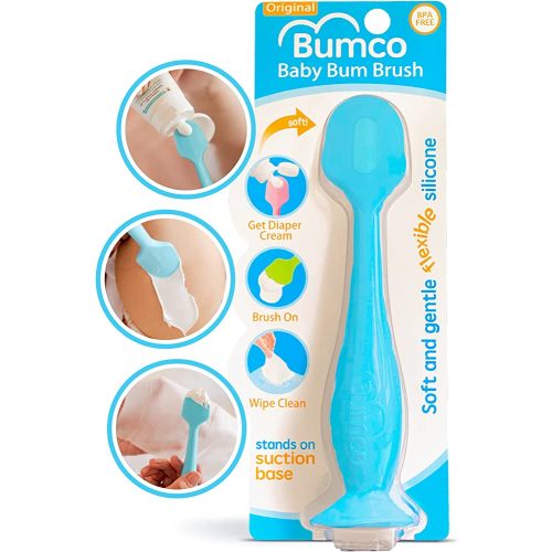 Bumco Diaper Cream Spatula - Baby Bum Brush for Butt Paste Diaper Cream, Baby Butt Cream Diaper Cream Applicator, Butt Spatula Baby Necessities, Diaper Cream Brush, Blue